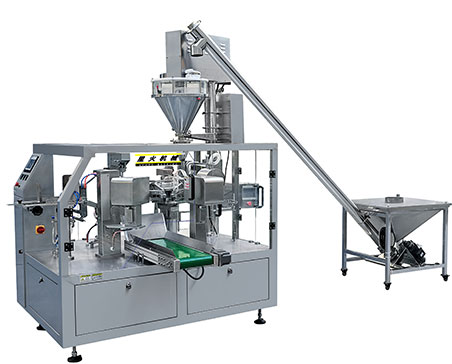 全自動(dòng)給袋式粉劑包裝生產(chǎn)線,自動(dòng)化給袋粉劑包裝設(shè)備