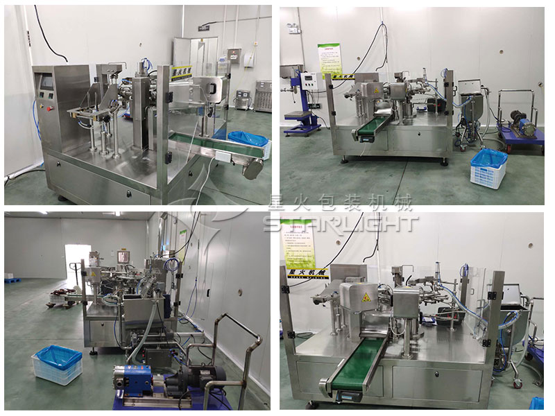 自動化給袋式醬料包裝生產(chǎn)線,全套給袋醬料包裝機(jī)械設(shè)備